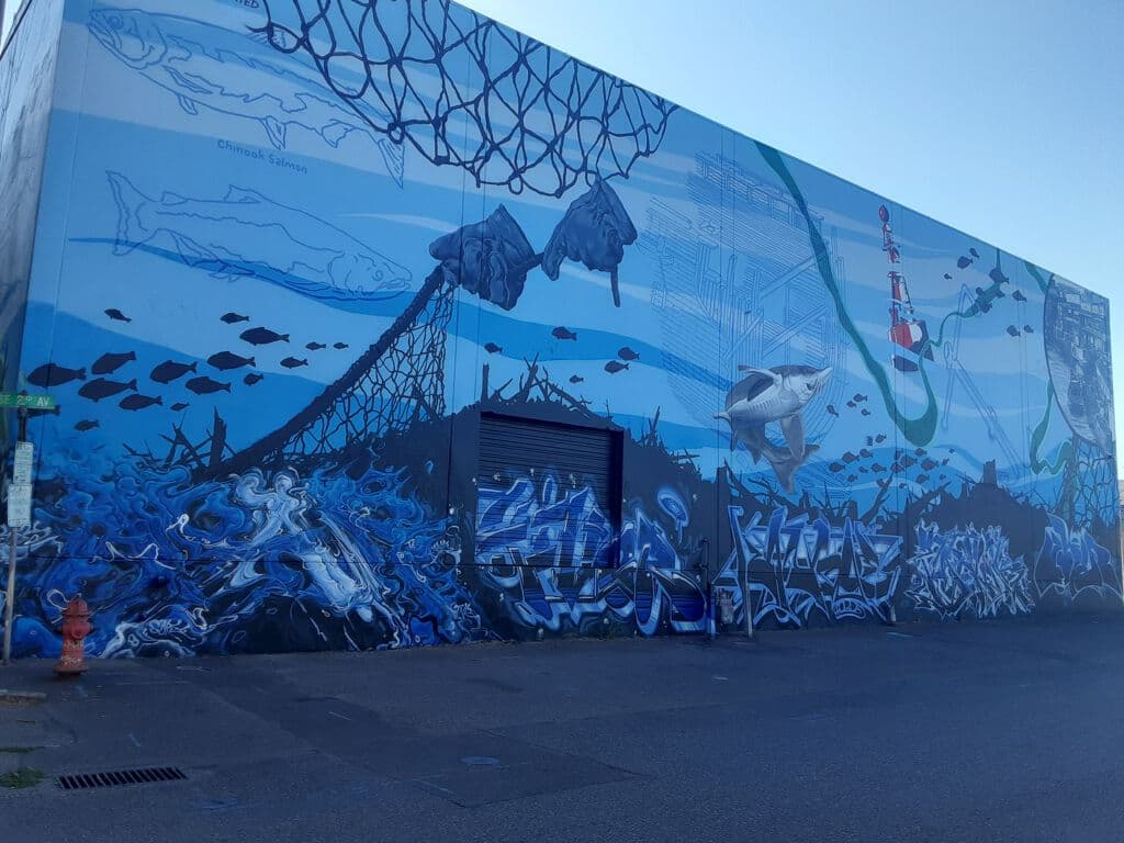 Underwater Ocean Scene Mural