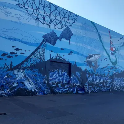 Underwater Ocean Scene Mural