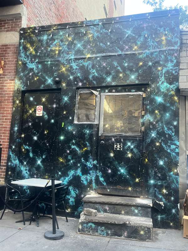 Cosmic Nebula Storefront Mural