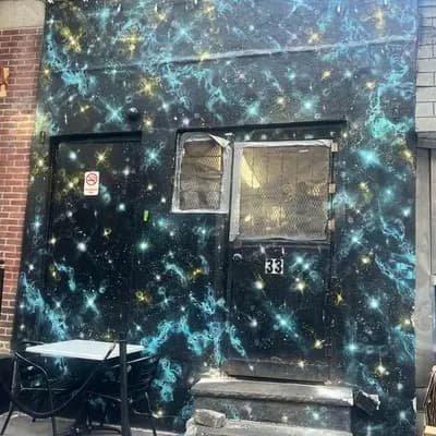 Cosmic Nebula Storefront Mural