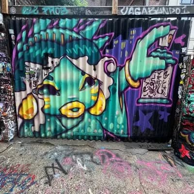 Aquatic Dragon Creature Mural