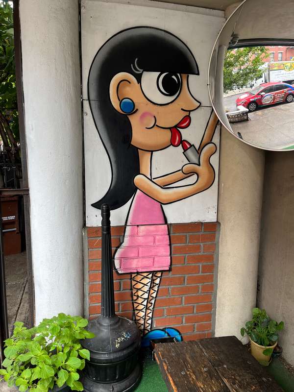 Cartoon Woman with Microphone