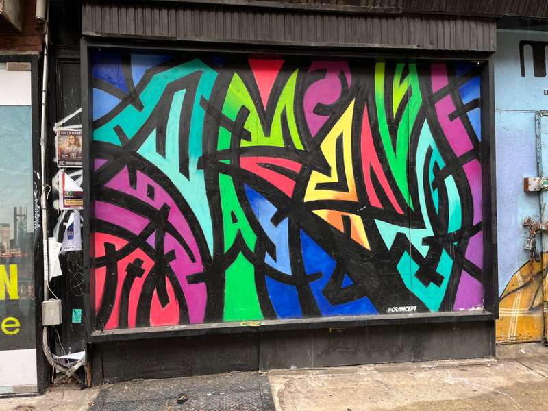 Abstract Geometric Graffiti Composition