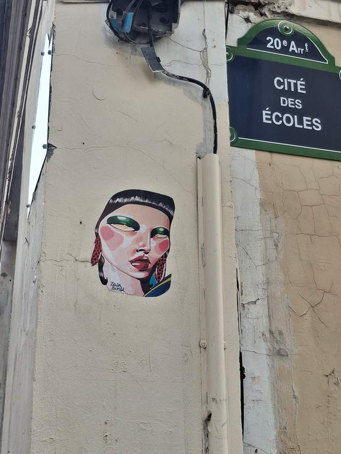 "Portrait with Green Eyes" by Zelda Bomba in Paris 20e Arrondissement, Paris