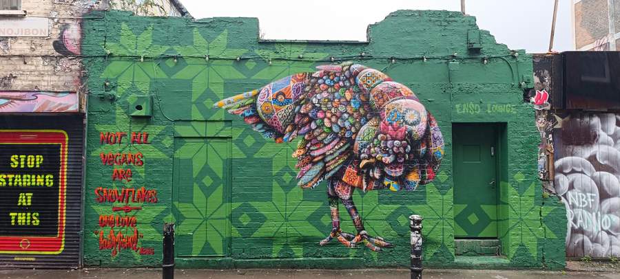 Patterned Elephant Street Mural