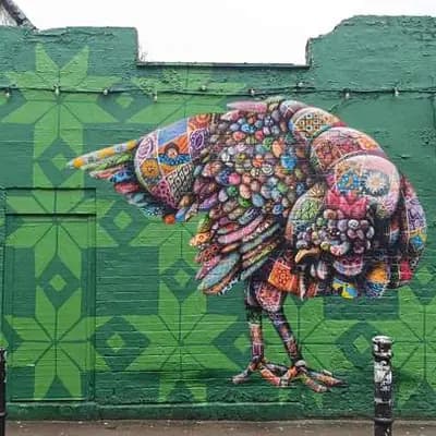 Patterned Elephant Street Mural