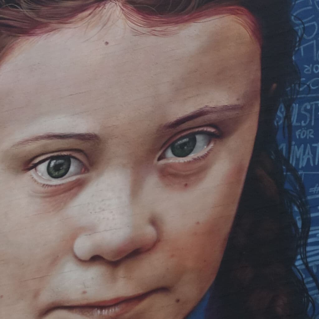 "Greta Thunberg" by Cobre in Union Square, San Francisco