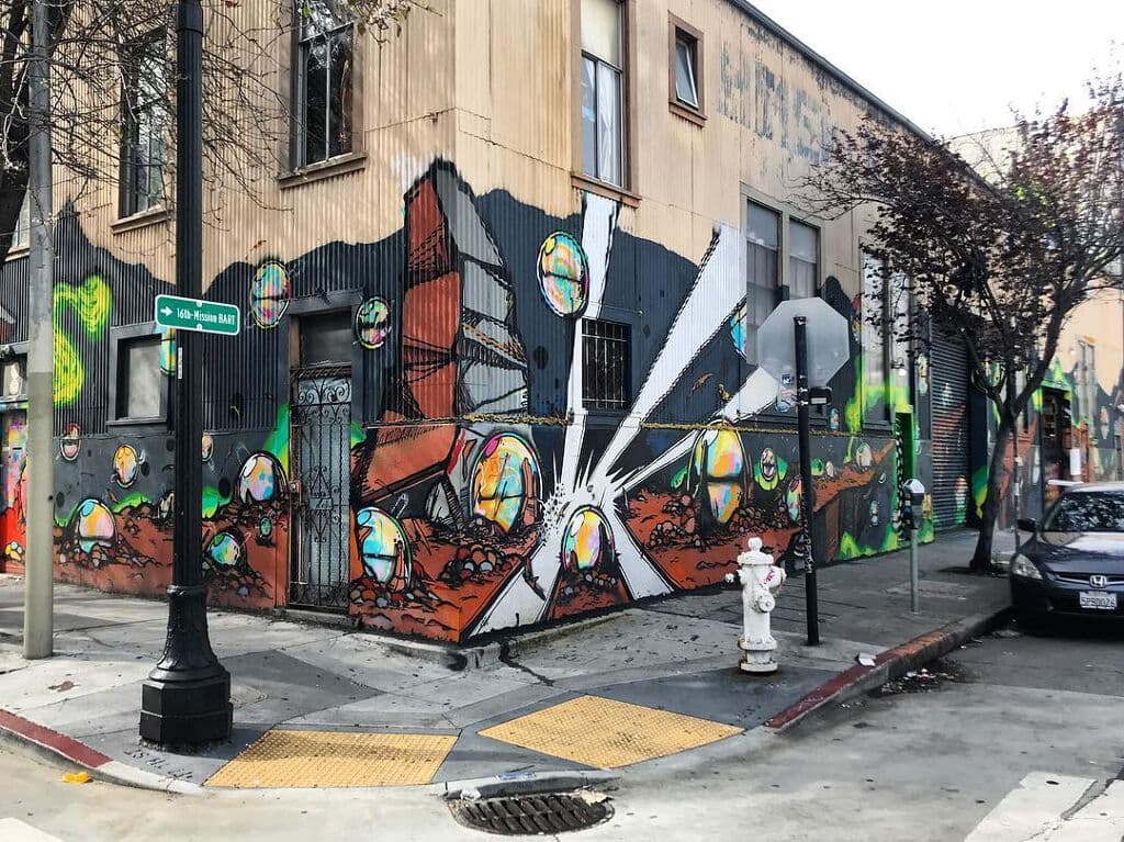 "Tectonic Bubbles" in Mission, San Francisco