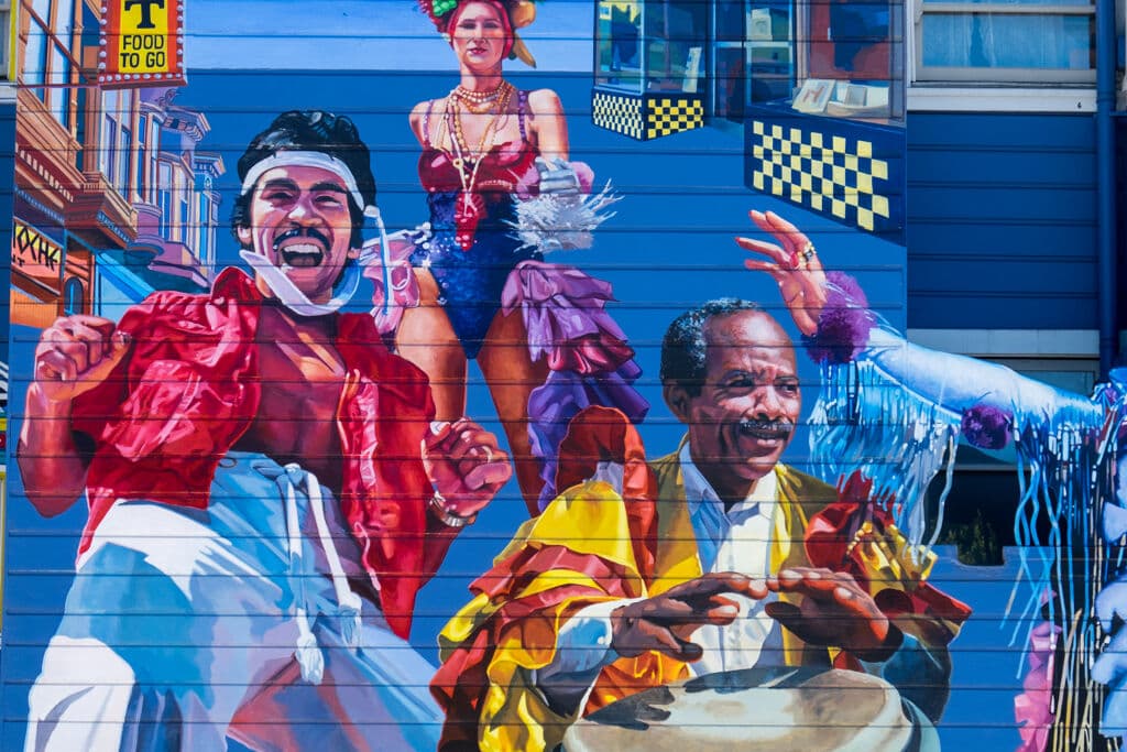 "House of Brakes carneval" by Precita Eye Muralist in Mission, San Francisco