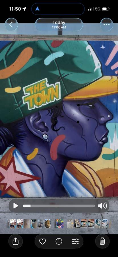 "The Town Elephant Portrait" by Matley Hurd in Uptown, Oakland
