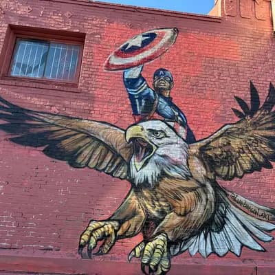 Captain America Eagle Mural