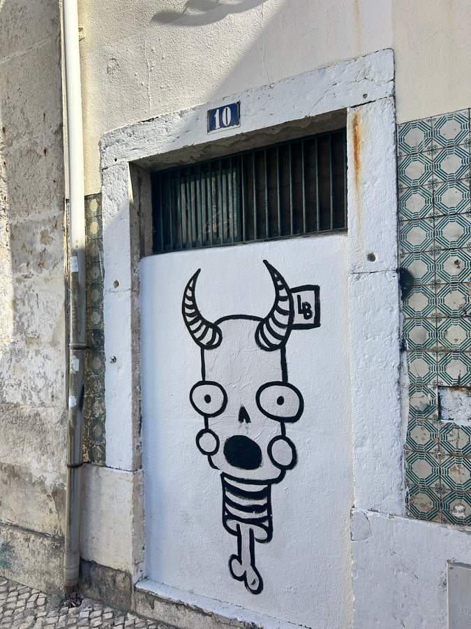 "Horned Skull Character" by Lambiscada in Santa Catarina, Lisbon