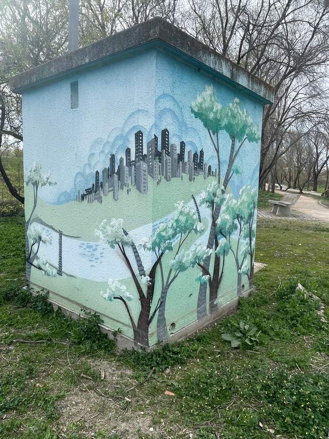 "a nature park near the city" by anonymous artist in Villaverde, Madrid