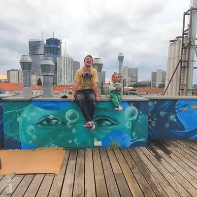 United Nations Vienna Rooftop Mural by VODAWOTAH