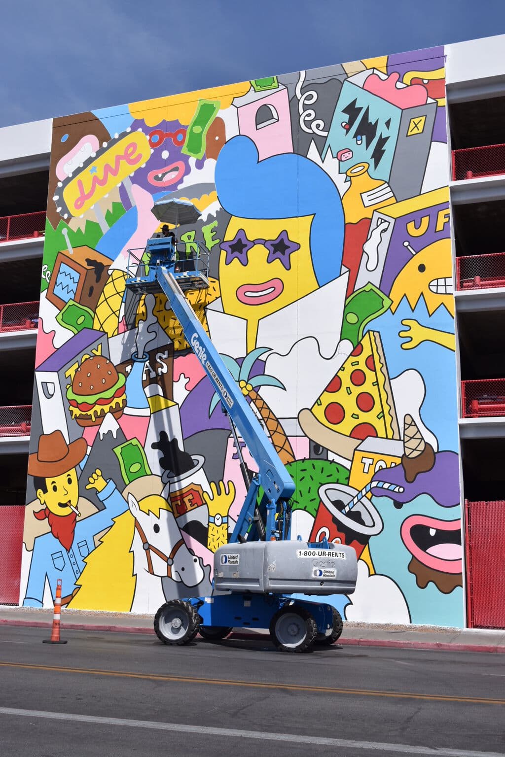 Cartoon Character Collage Mural