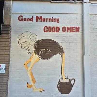 Rooster Pouring Coffee Mural