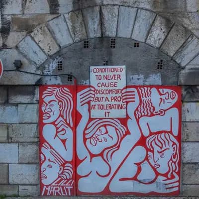 Red Figure Composition Mural