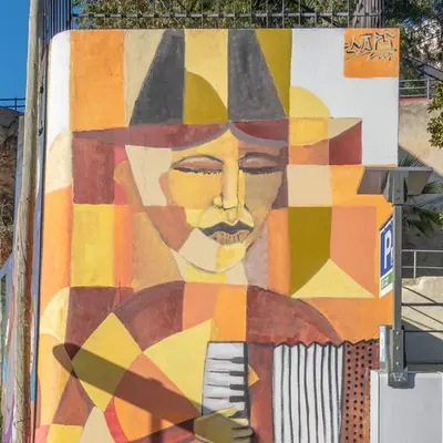 Cubist Portrait Mural
