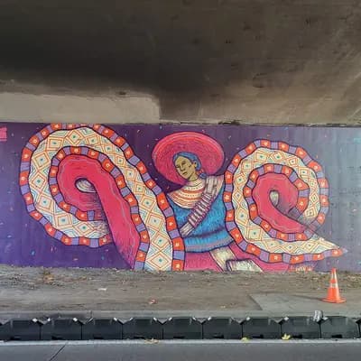 Indigenous Woman with Serpent Motifs