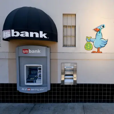 Stork with Money Bag