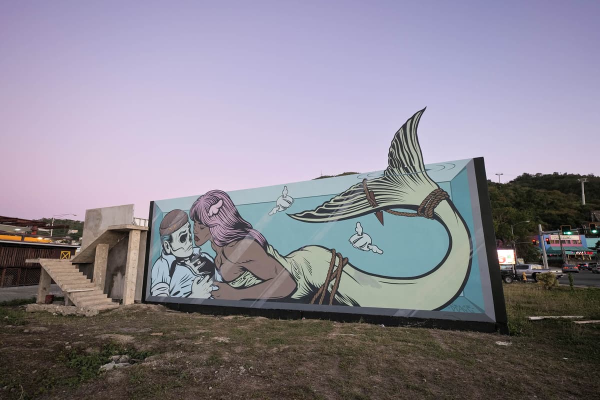 "Caught Between The Devil and The Deep Blue" by D*Face in Charlotte Amalie photo 2 of 2