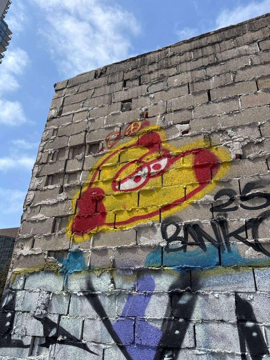 Colorful Cartoon Creature Graffiti