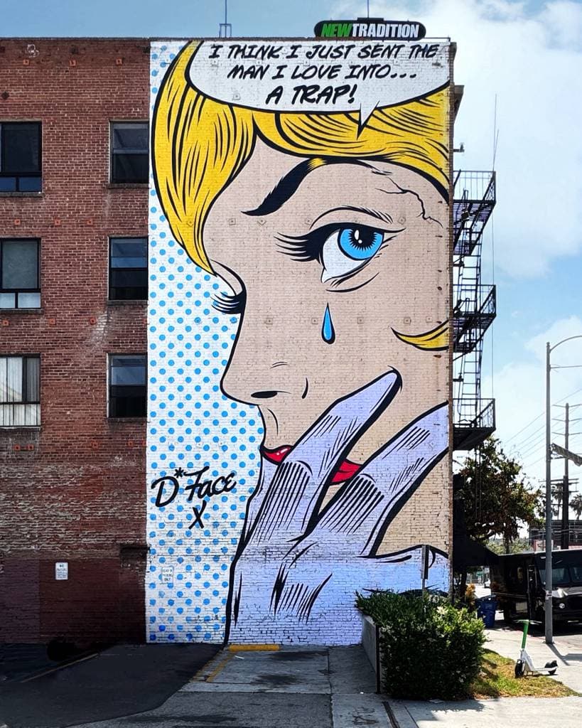 "Love Trap" by D*Face in Los Angeles