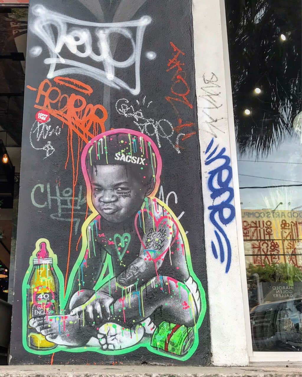 "Child with Neon Aura" by SACSIX in Miami