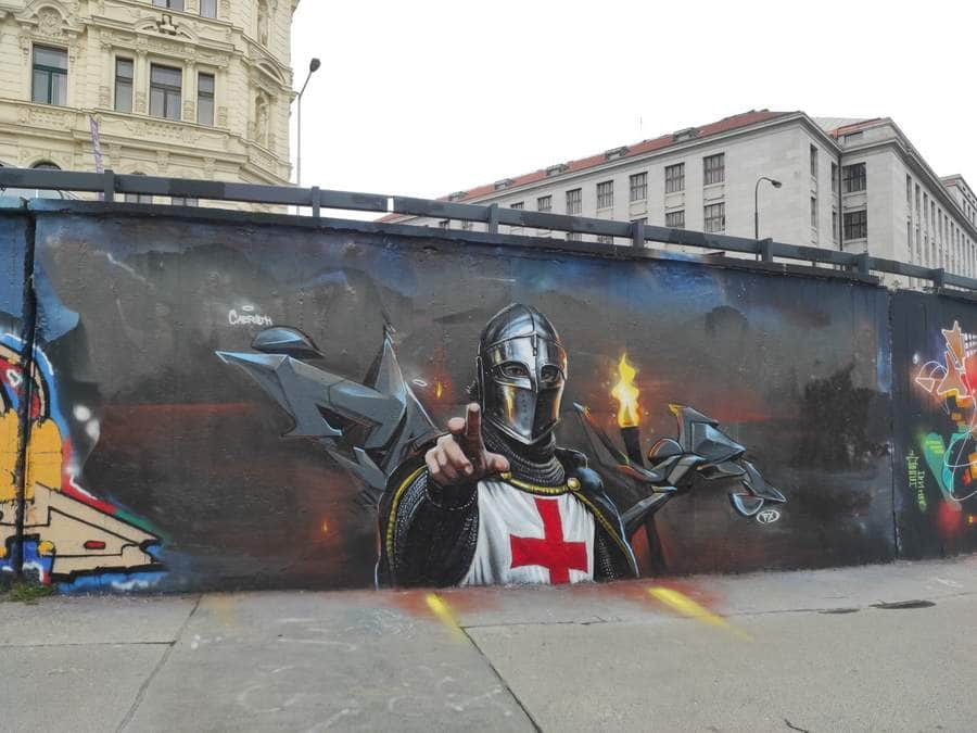 "Medieval Knight with Crusader Cross" by Cear8th in Prague
