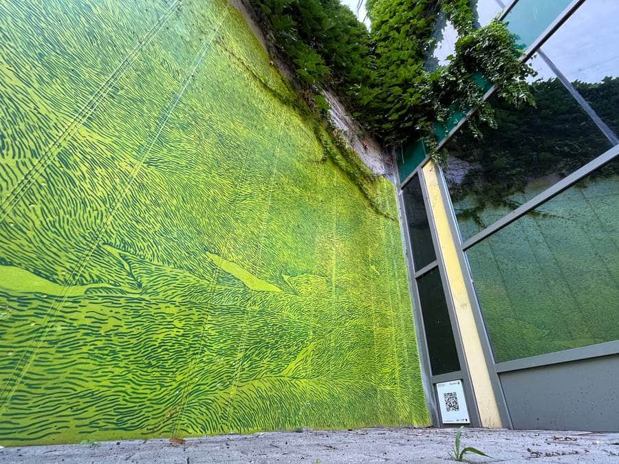 "Vibrant Green Organic Pattern Wall" by Veronika Zapletalová in Prague