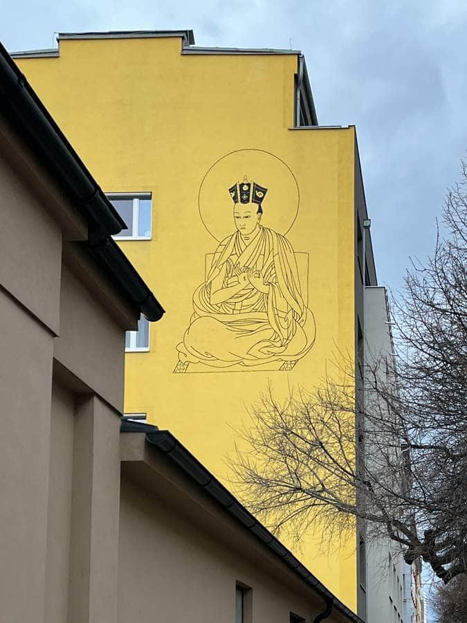 "Seated Buddhist Figure with Halo" in Prague