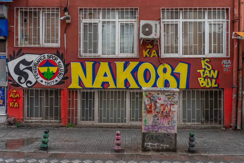 "NAKO81 Storefront Mural" by Aga (NAKO81) in Istanbul