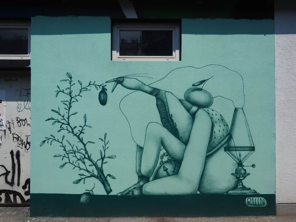 "Surreal Figure with Organic Elements" by Ruin in Vienna