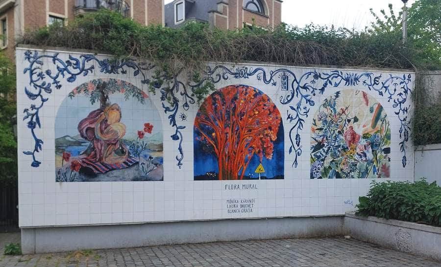 "Flora Mural" by Blanca Gracia in Brussels
