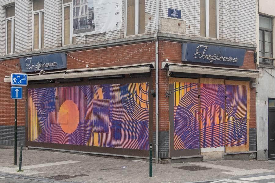"Abstract Geometric Optical Illusions" by Yves Gallard in Brussels