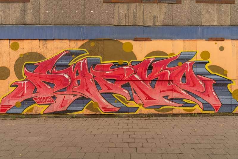 "Bold Red Wildstyle Graffiti Letters" by DARKO in Brussels