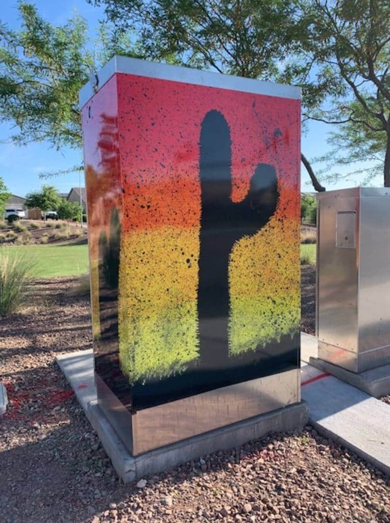 "Willow District Utility Box Wrap #2" by Sunset Heights Elementary in Phoenix