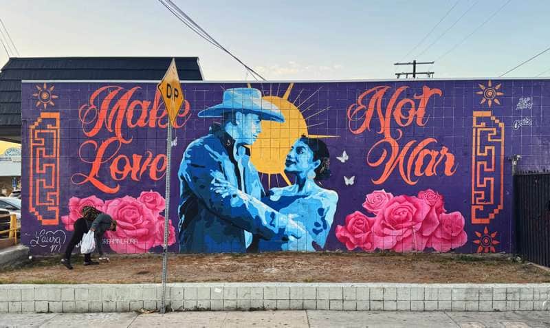 "Make Love Not War" by Laura Monster in Los Angeles