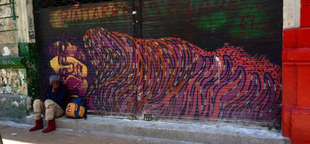 "Sleeping woman - Mujer dormida" in Bogota
