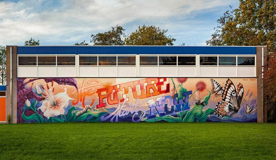 "The futures starts now" by Jan Stel aka Simbl in Amsterdam