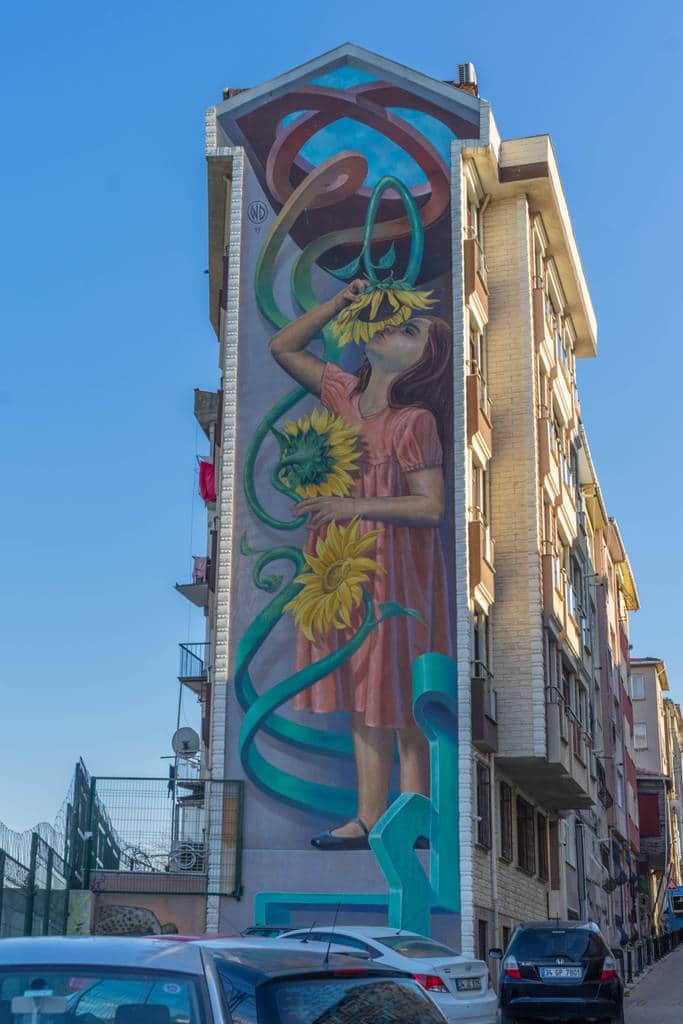 "Sunbathing" by WD (Wild Drawing) in Istanbul