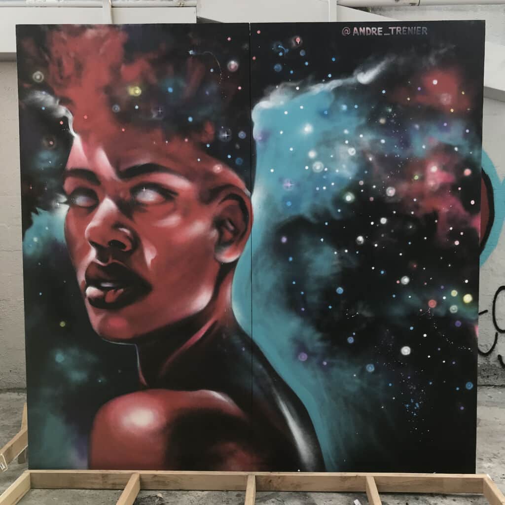 Untitled street art by Andre Trenier in Miami
