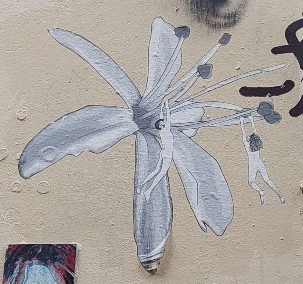 "Anatomical Flower with Human Figure" by Radical Playground in Quartier Des Quais Kaaienwijk, Brussels