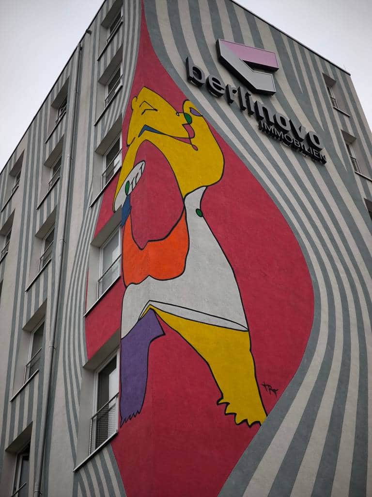 "Abstract Colorful Figure on Building" by Tpt in Berlin