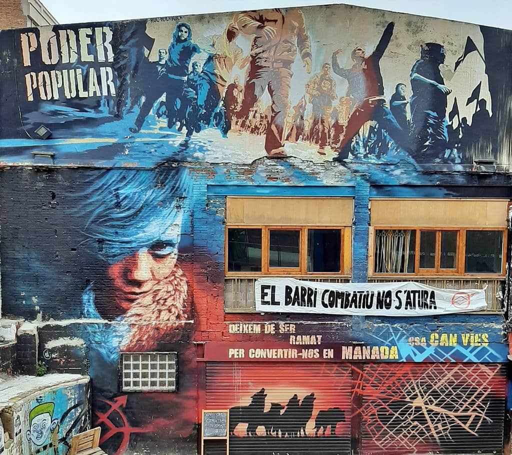 "Let's stop being a herd to become a herd" by Roc Blackblock in Barcelona