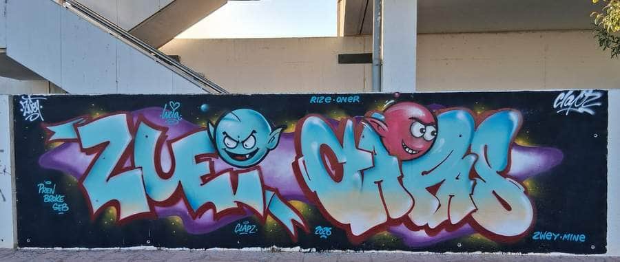 "Colorful Monster Characters Graffiti" by Clapz in Valencia