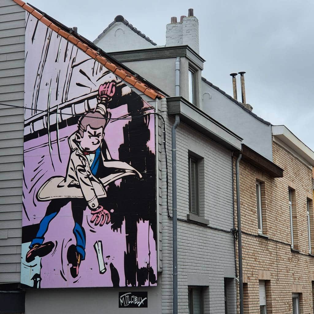 "Comic strip wall, Guus Slim" in Brussels