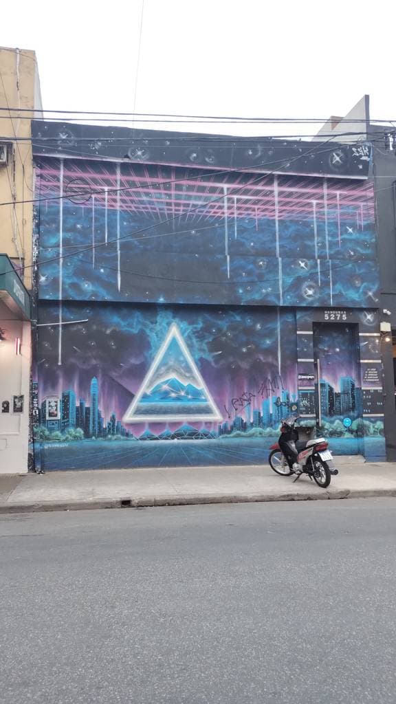 "Pirámide" by jonas graffiti in Palermo Soho, Buenosaires