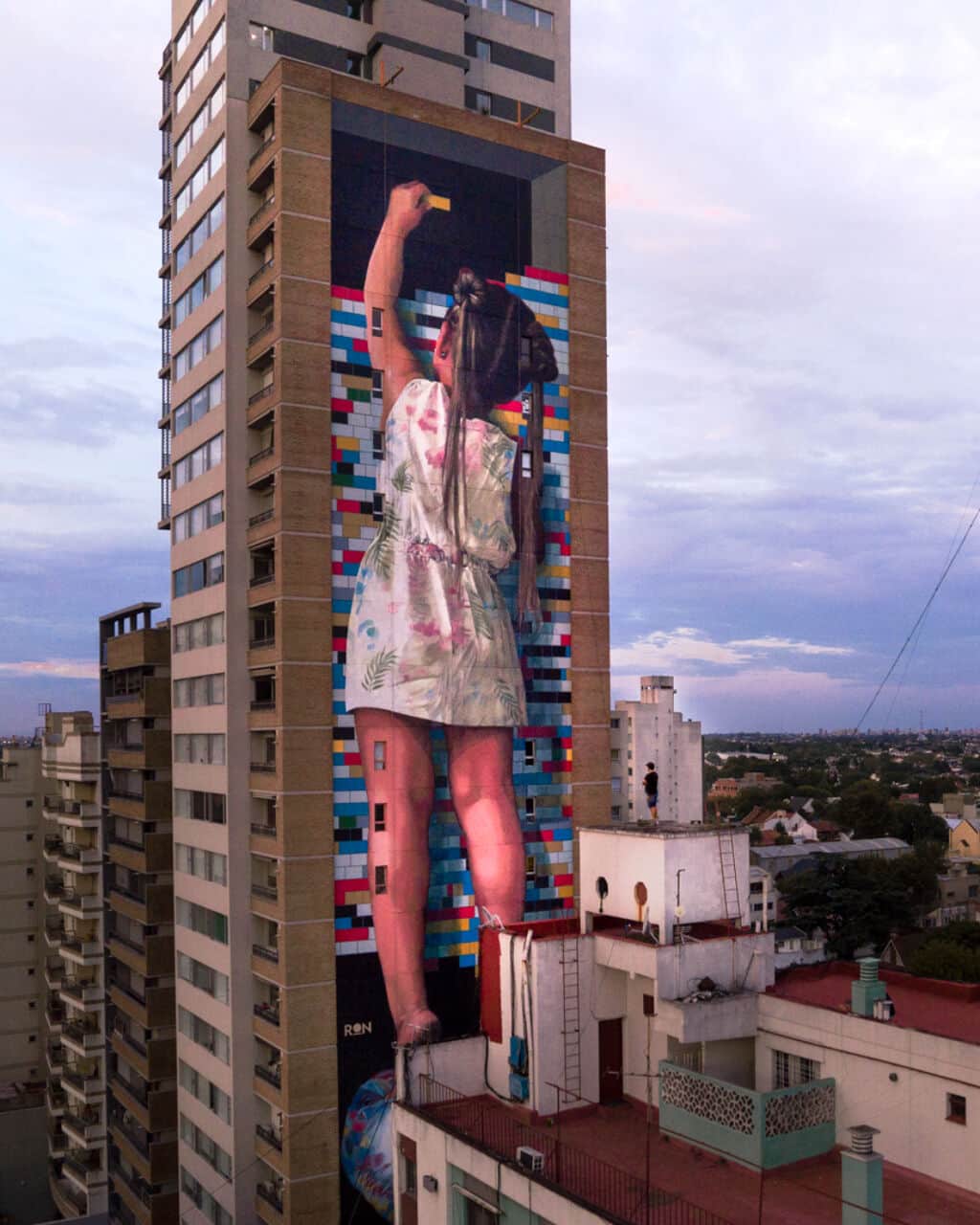"Girl with a balloon" by Martin Ron in Buenosaires