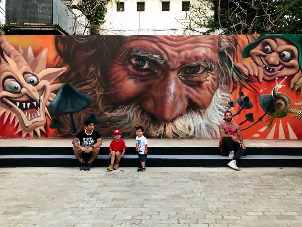 "Mythical Creatures and Bearded Face" by Maximilano Bagnasco in Buenosaires